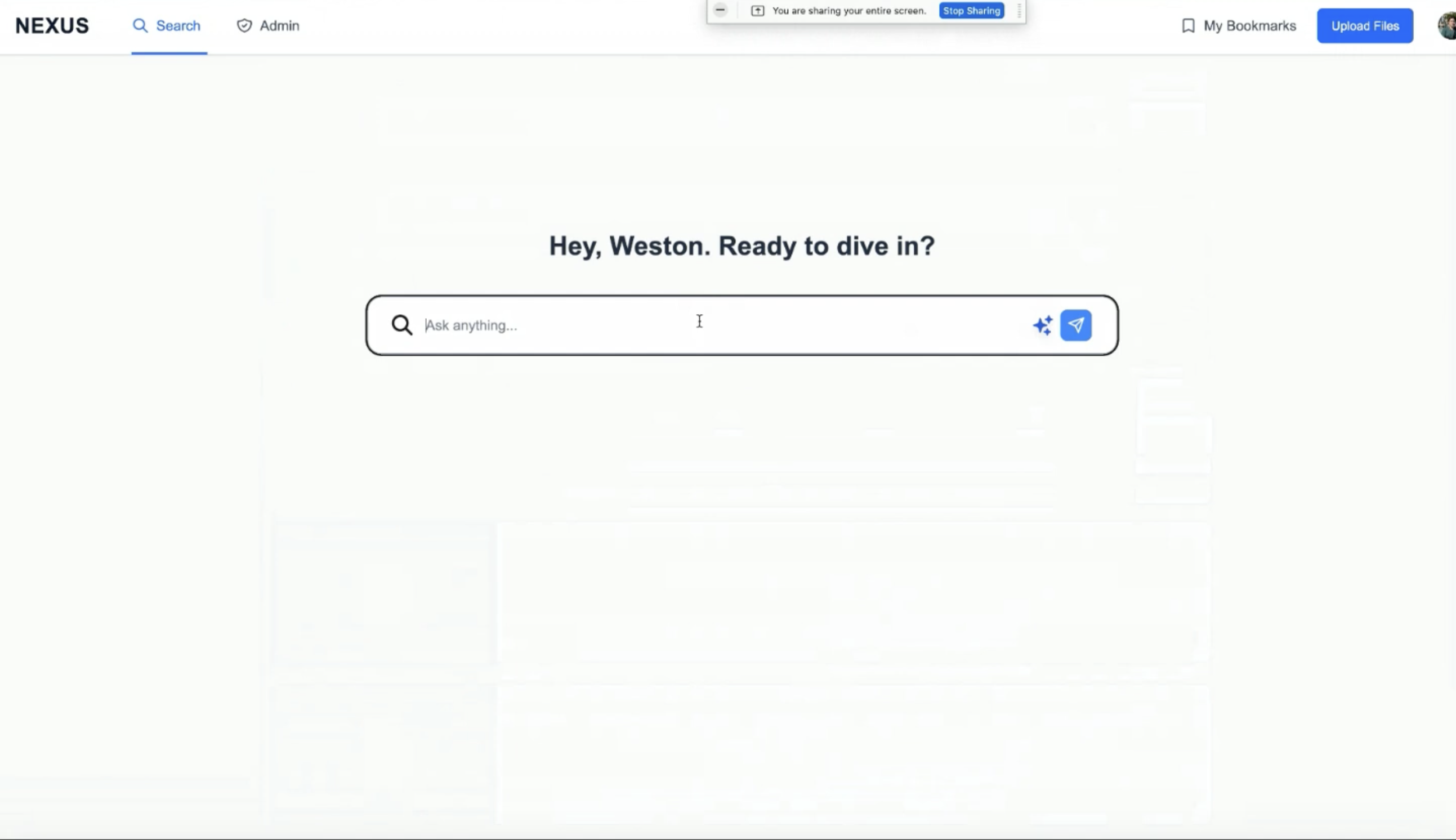 NEXUS chat interface for natural language queries